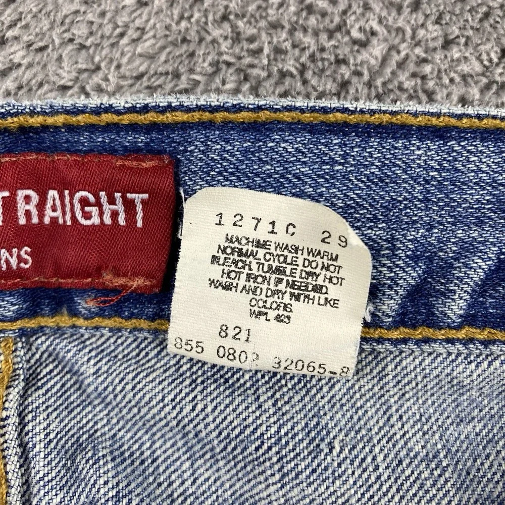 Vintage Levis 529 Straight Jeans Men 38x32 Blue Medium Wash Mid Rise 100% Cotton